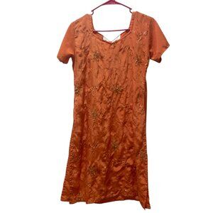 Women's 3 Piece Chudidar Suit, Lovellen, 40, Orange Preloved in Excellent Condi.